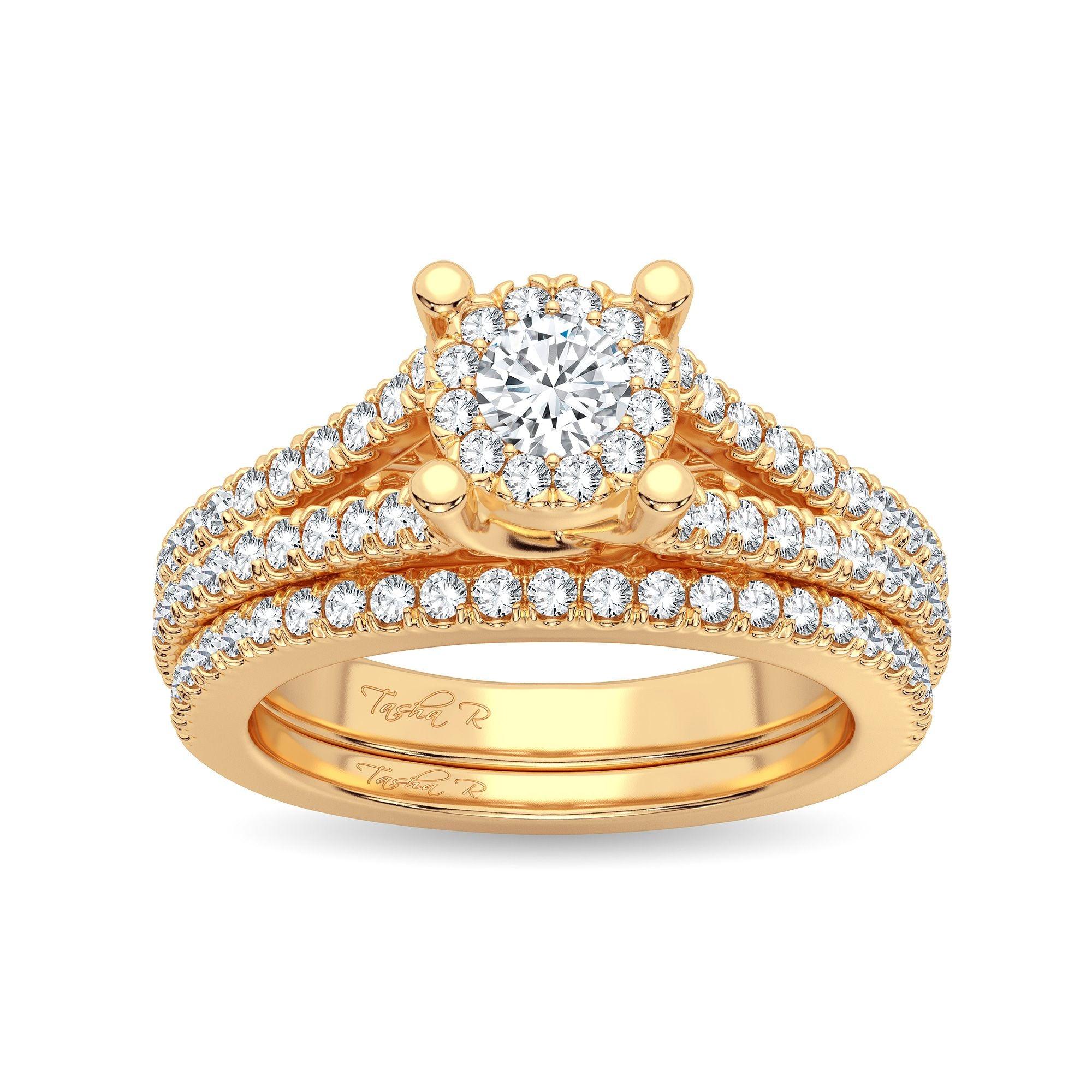 14K 0.83CT Diamond Bridal Ring - Johnny Dang & Co