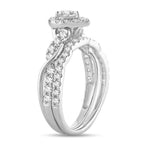 14K 1.00CT Fancy Cut Bridal Ring - Johnny Dang & Co