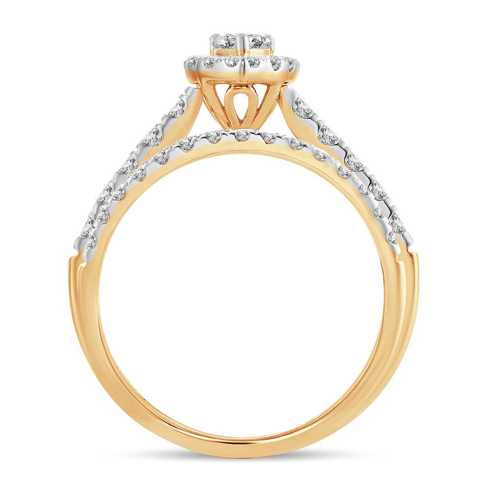 14K 1.00CT Diamond BRIDAL RING - Johnny Dang & Co