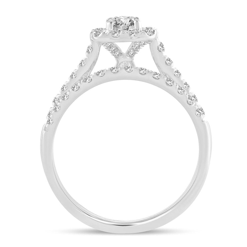 10K 1.00CT DIAMOND BRIDAL RING - Johnny Dang & Co