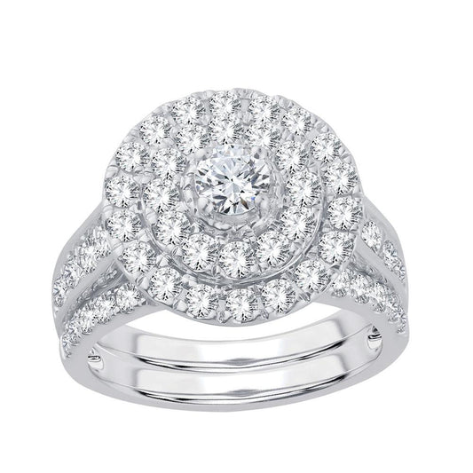 14K 1.98CT DIAMOND BRIDAL RING - Johnny Dang & Co