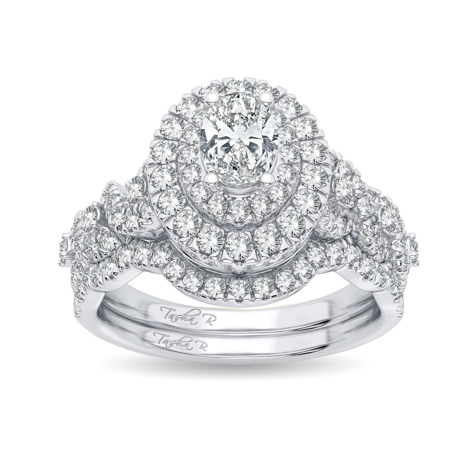 14K 1.00CT Diamond Bridal Ring - Johnny Dang & Co