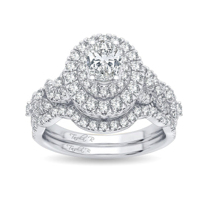 14K 1.00CT Diamond Bridal Ring - Johnny Dang & Co