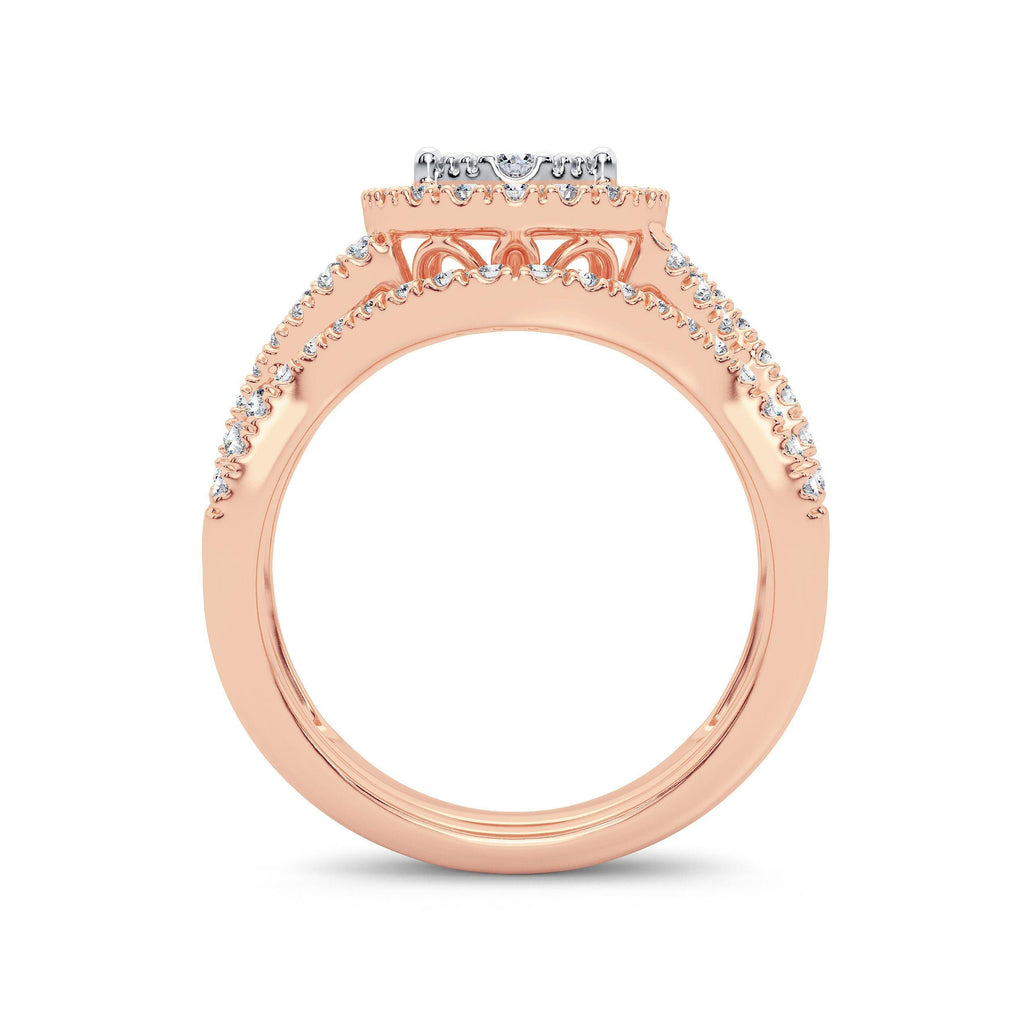 14K 1.00ct Diamond Bridal Ring - Johnny Dang & Co