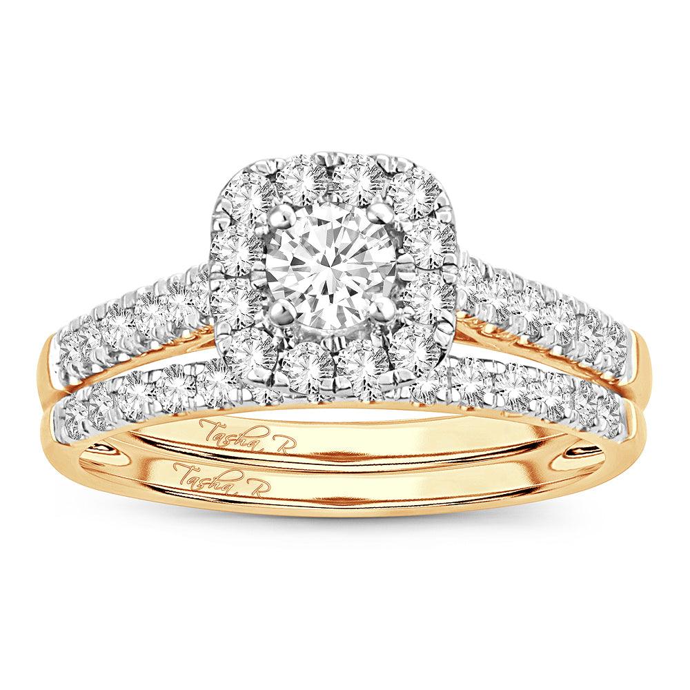 10K 1.00CT DIAMOND BRIDAL RING - Johnny Dang & Co