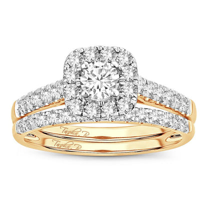10K 1.00CT DIAMOND BRIDAL RING - Johnny Dang & Co