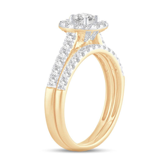 10K 1.00CT DIAMOND BRIDAL RING - Johnny Dang & Co