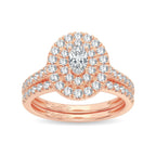 14K 1.00CT Diamond Bridal Ring - Johnny Dang & Co