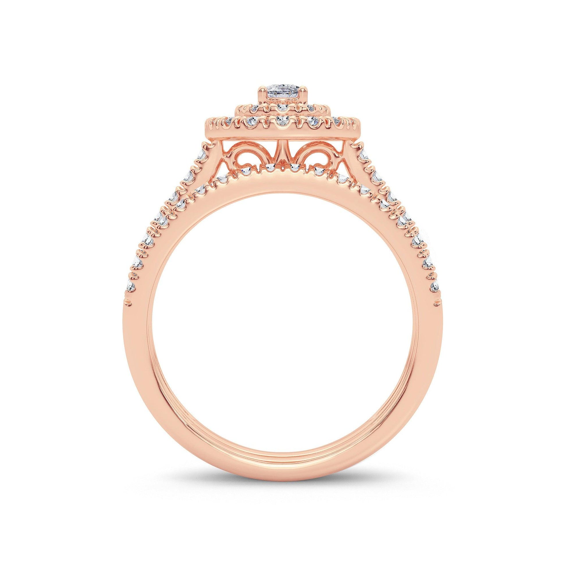 14K 1.00CT Diamond Bridal Ring - Johnny Dang & Co