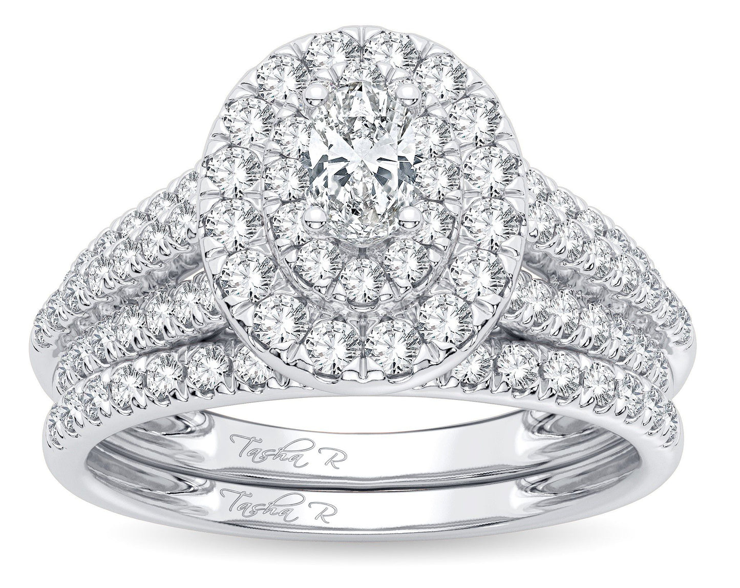 14K 1.00ct Diamond Bridal Ring - Johnny Dang & Co