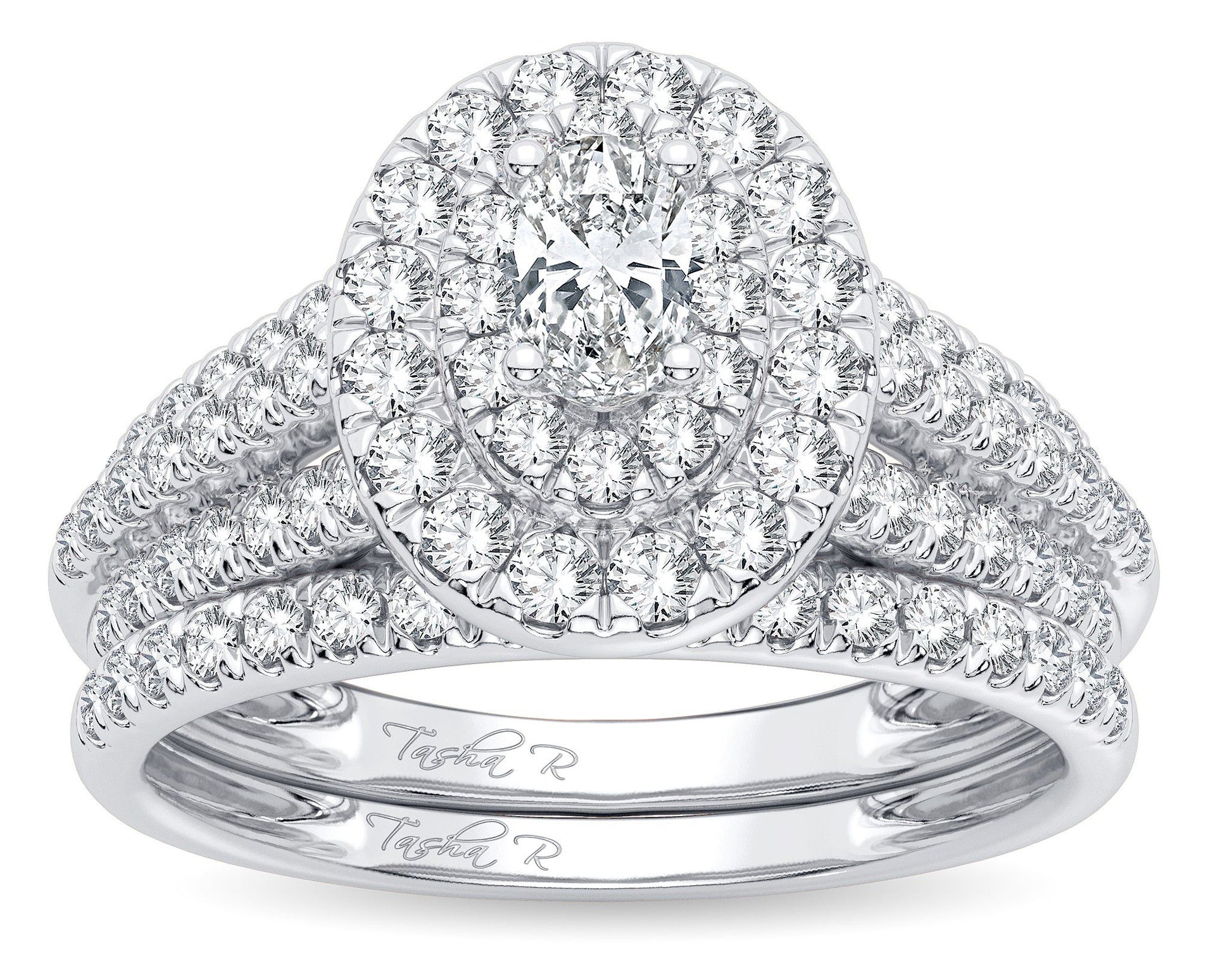 14K 1.00ct Diamond Bridal Ring - Johnny Dang & Co
