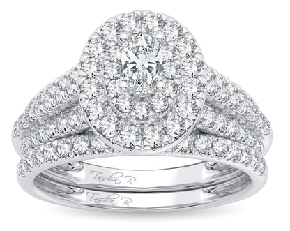 14K 1.00ct Diamond Bridal Ring - Johnny Dang & Co