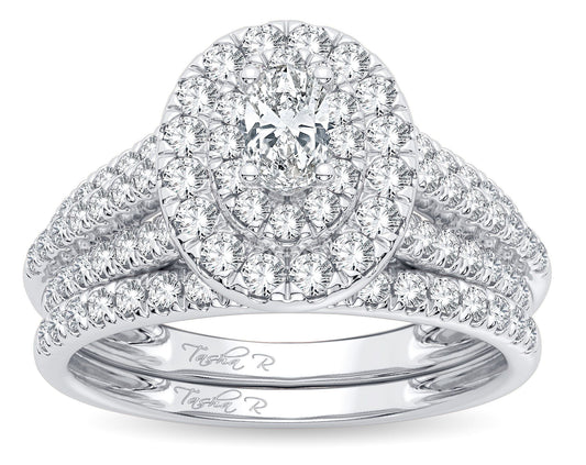 14K 1.00ct Diamond Bridal Ring - Johnny Dang & Co
