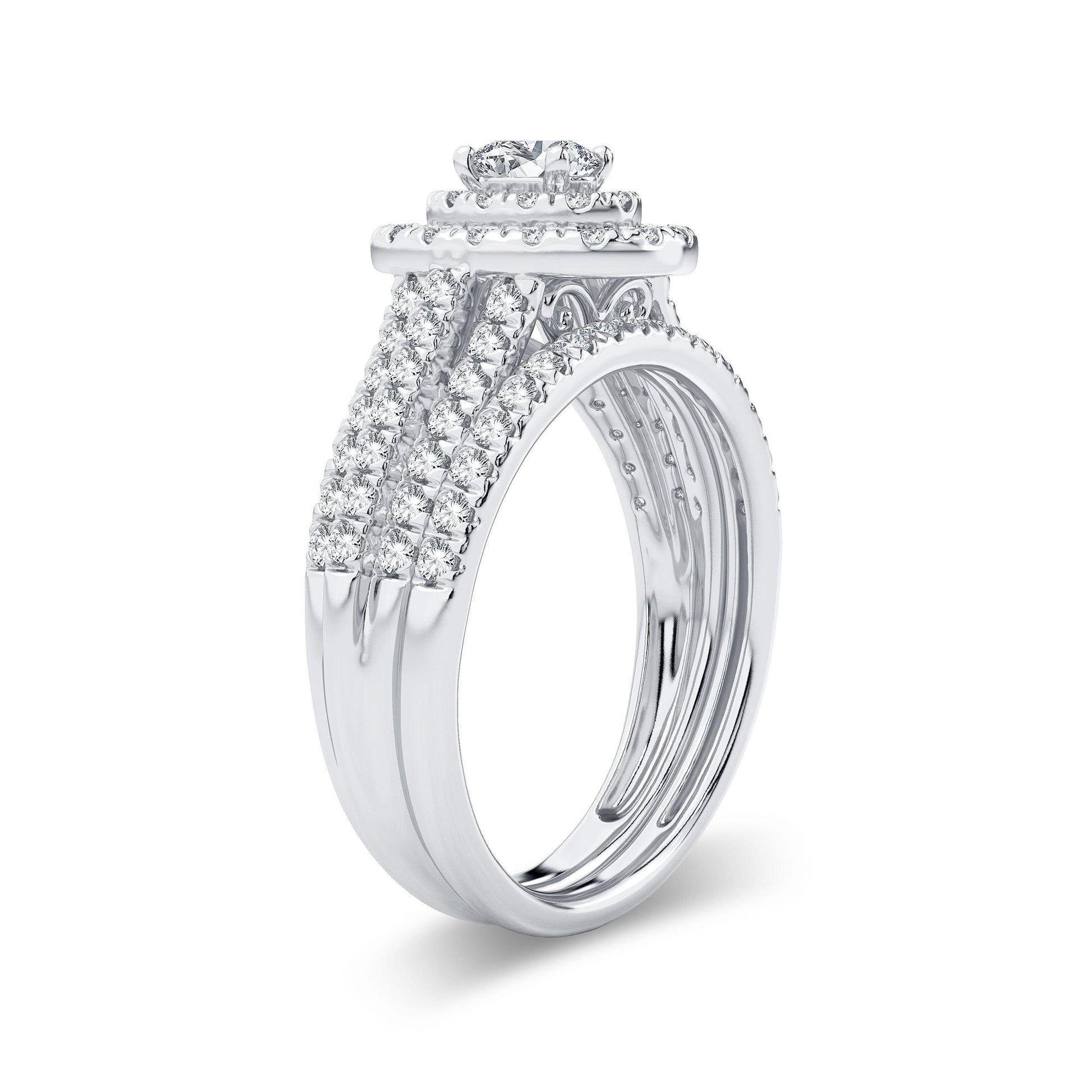 14K 1.00ct Diamond Bridal Ring - Johnny Dang & Co