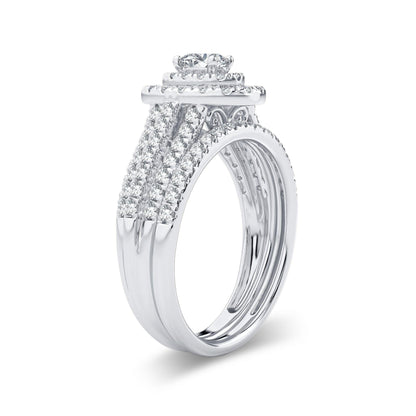 14K 1.00ct Diamond Bridal Ring - Johnny Dang & Co