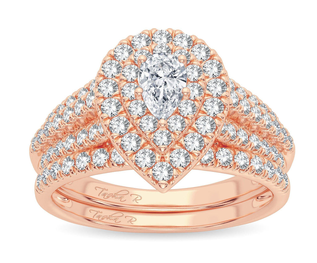14K 1.00ct Diamond Bridal Ring - Johnny Dang & Co
