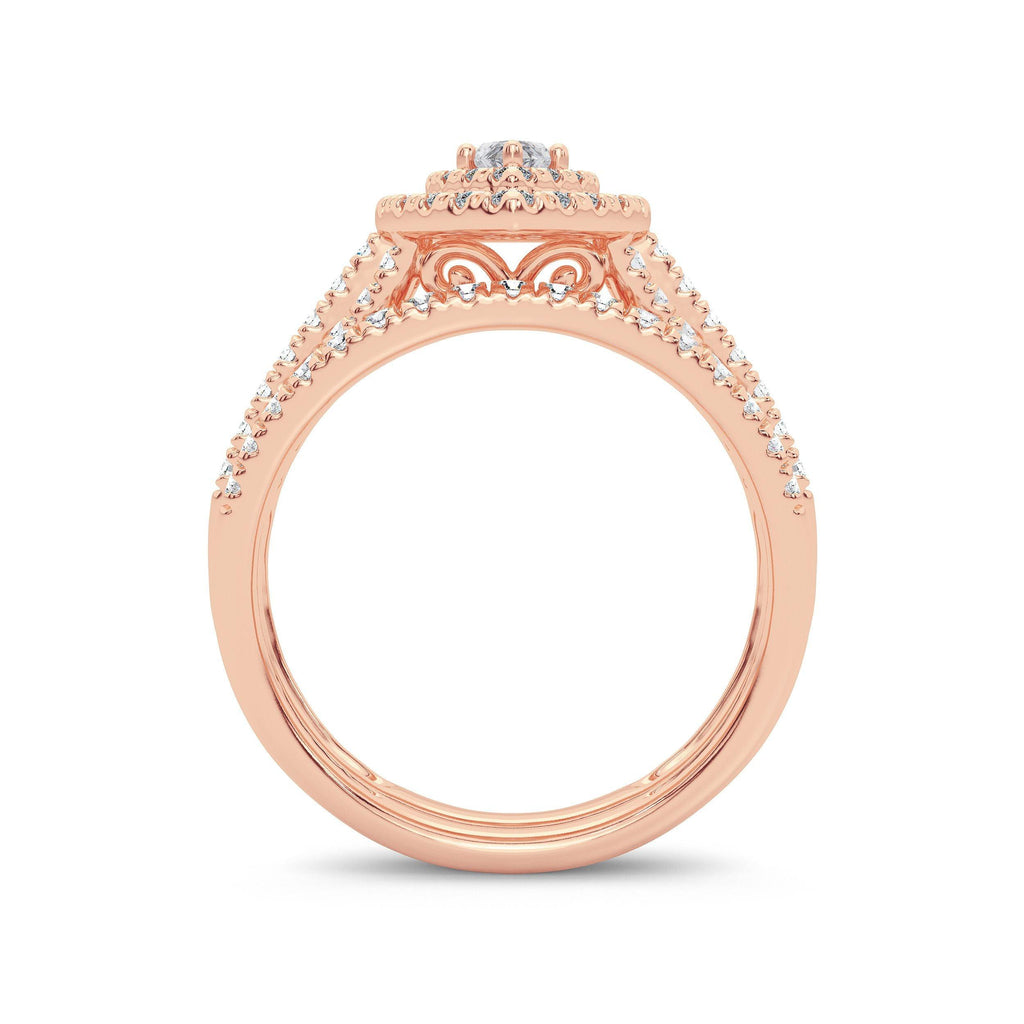 14K 1.00ct Diamond Bridal Ring - Johnny Dang & Co