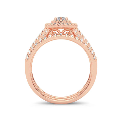 14K 1.00ct Diamond Bridal Ring - Johnny Dang & Co