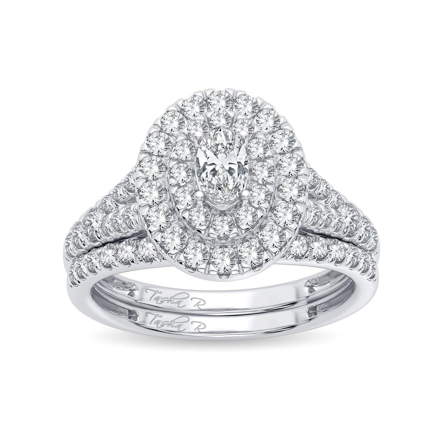 14K 1.00CT Diamond Bridal Ring - Johnny Dang & Co