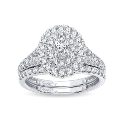 14K 1.00CT Diamond Bridal Ring - Johnny Dang & Co