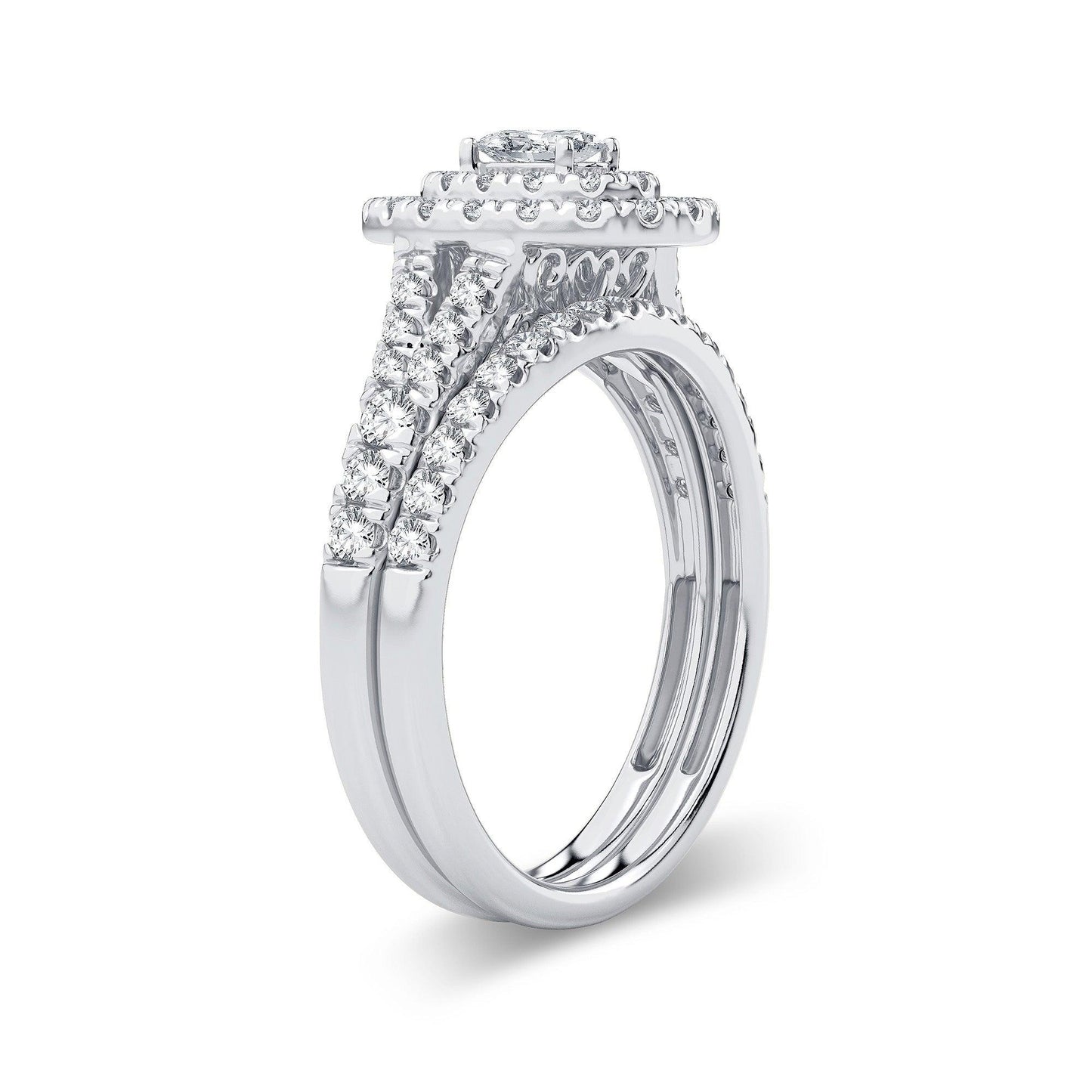14K 1.00CT Diamond Bridal Ring - Johnny Dang & Co