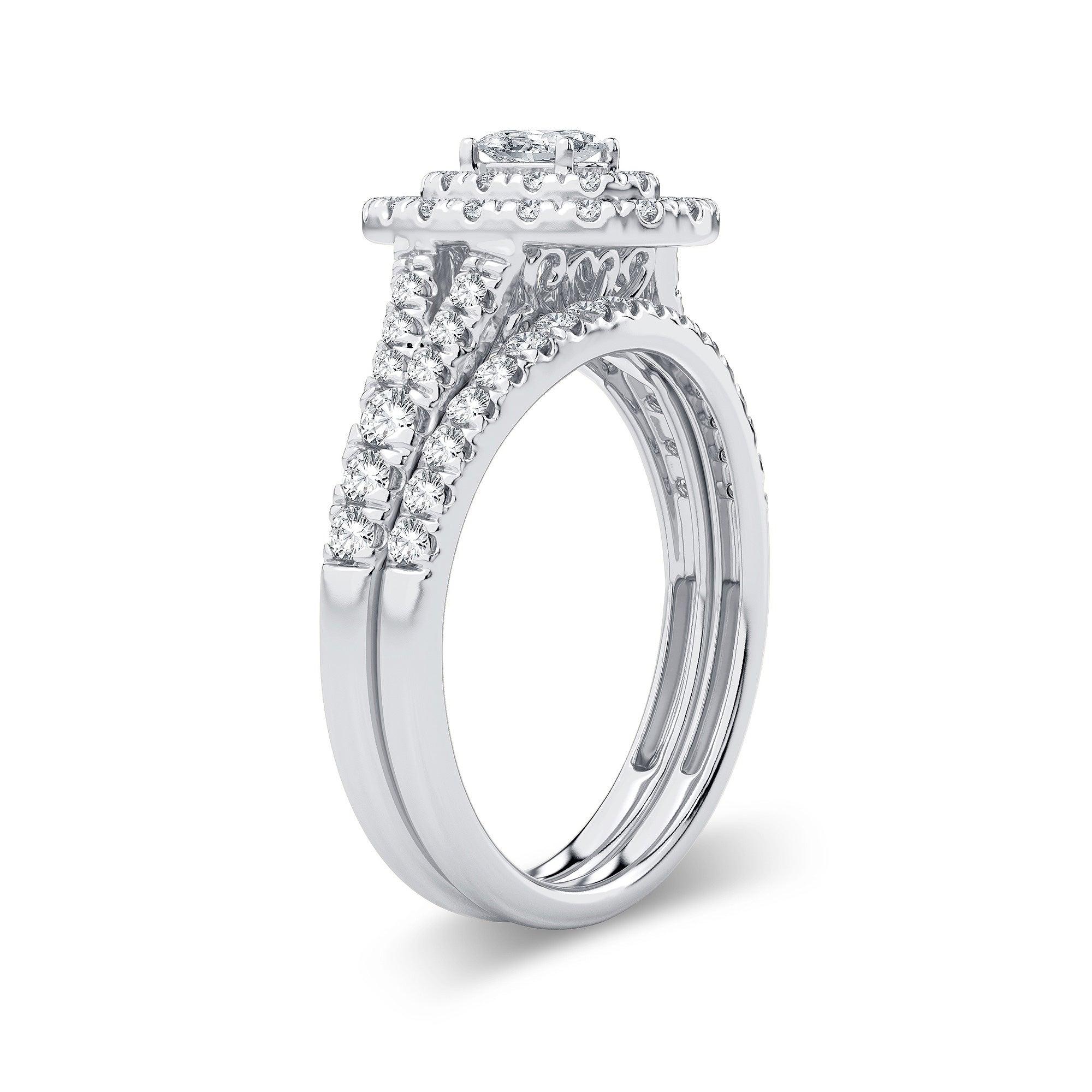 14K 1.00CT Diamond Bridal Ring - Johnny Dang & Co