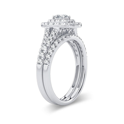 14K 1.00CT Diamond Bridal Ring - Johnny Dang & Co