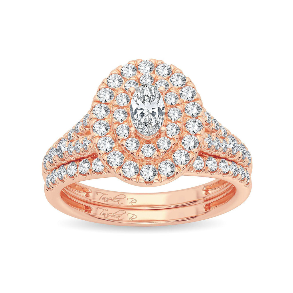 14K 1.00CT Diamond Bridal Ring - Johnny Dang & Co