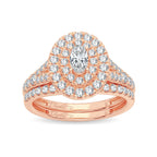 14K 1.00CT Diamond Bridal Ring - Johnny Dang & Co
