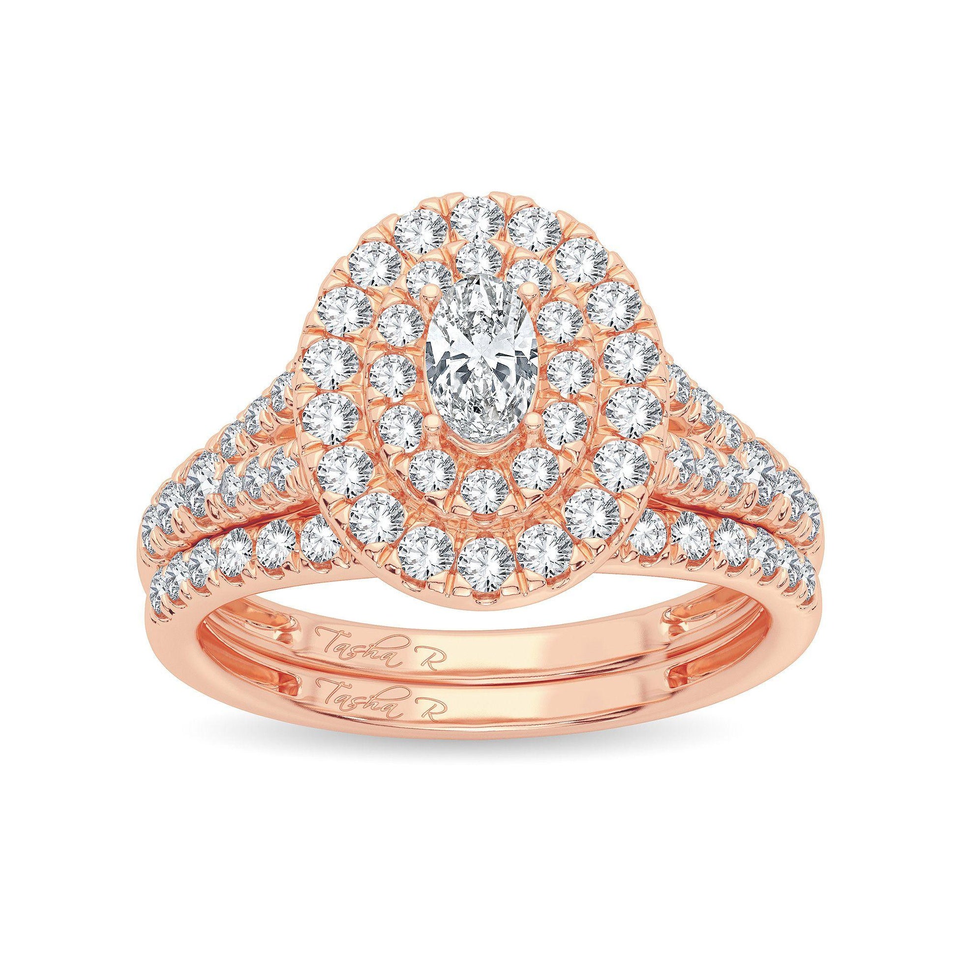 14K 1.00CT Diamond Bridal Ring - Johnny Dang & Co