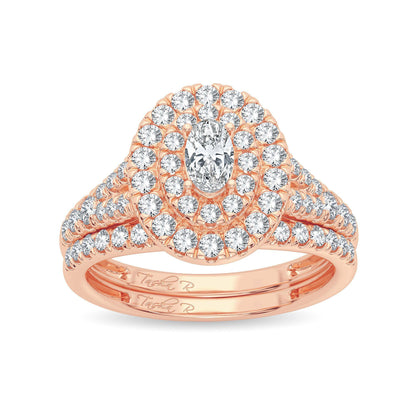14K 1.00CT Diamond Bridal Ring - Johnny Dang & Co