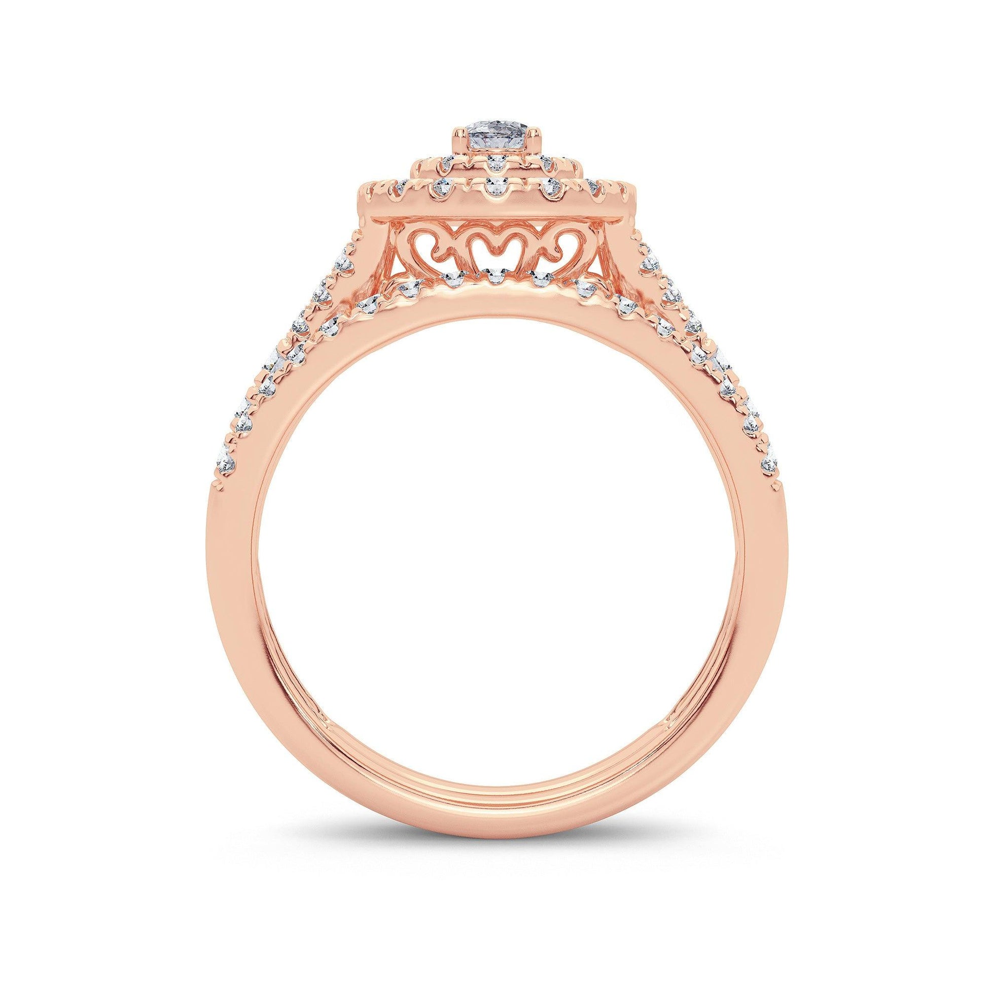 14K 1.00CT Diamond Bridal Ring - Johnny Dang & Co