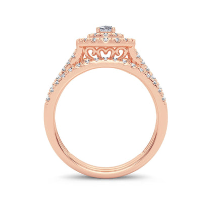 14K 1.00CT Diamond Bridal Ring - Johnny Dang & Co