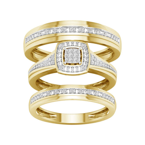 10K 0.10CT Diamond TRIO SET - Johnny Dang & Co