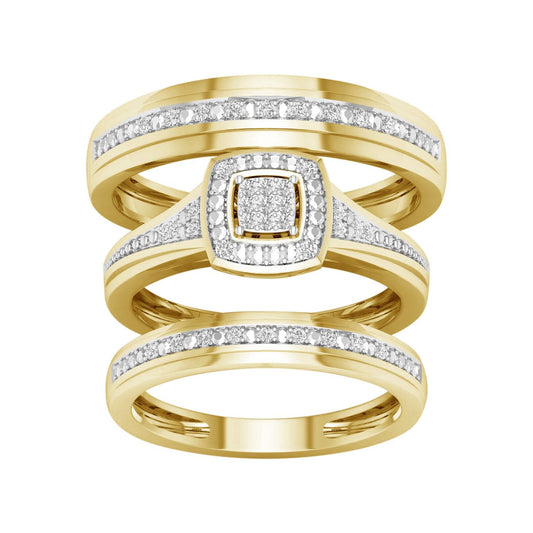 10K 0.10CT Diamond TRIO SET - Johnny Dang & Co