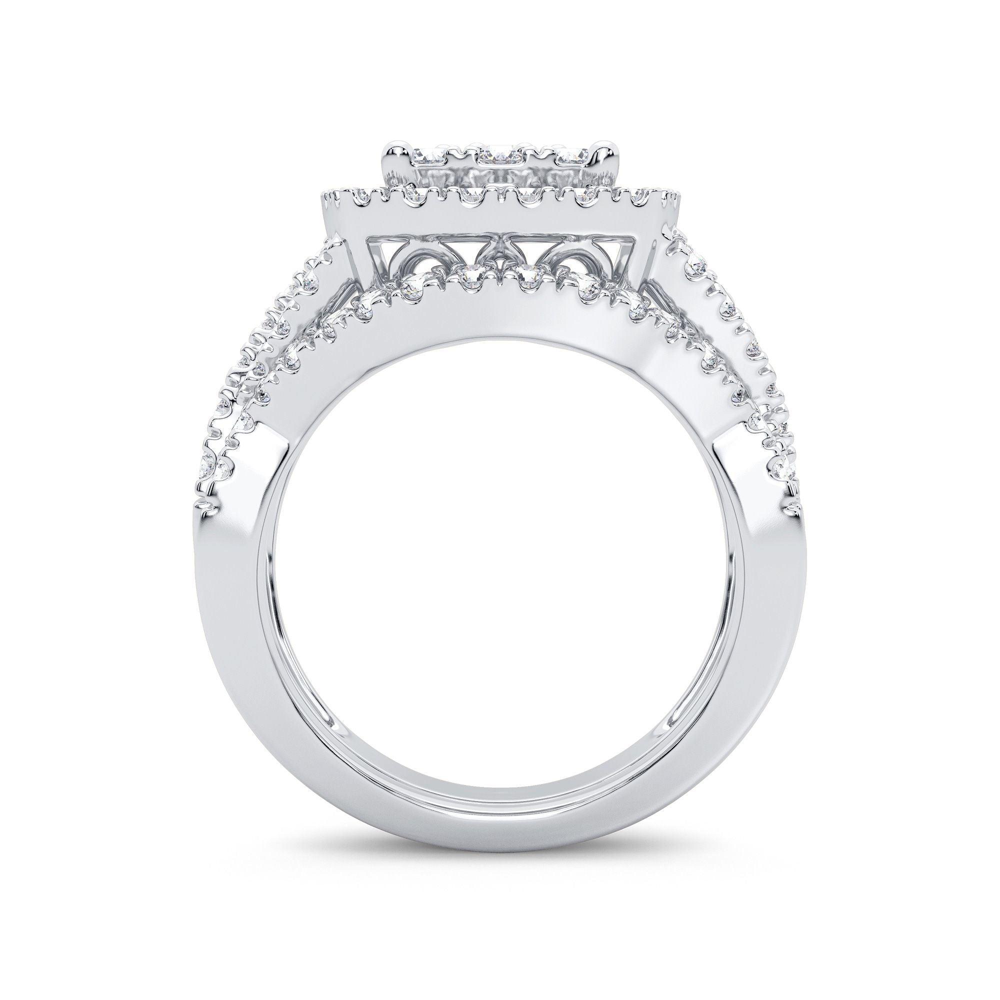 14K 2.00CT Diamond Bridal Ring - Johnny Dang & Co