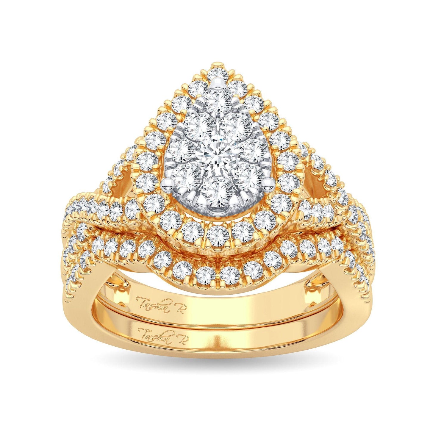 14K 1.00CT Diamond Bridal Ring - Johnny Dang & Co