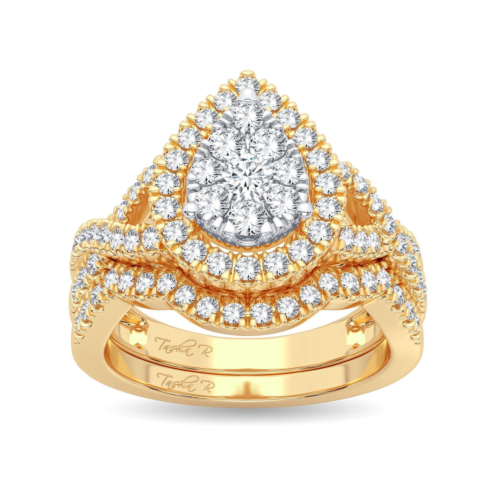 14K 1.00CT Diamond Bridal Ring - Johnny Dang & Co