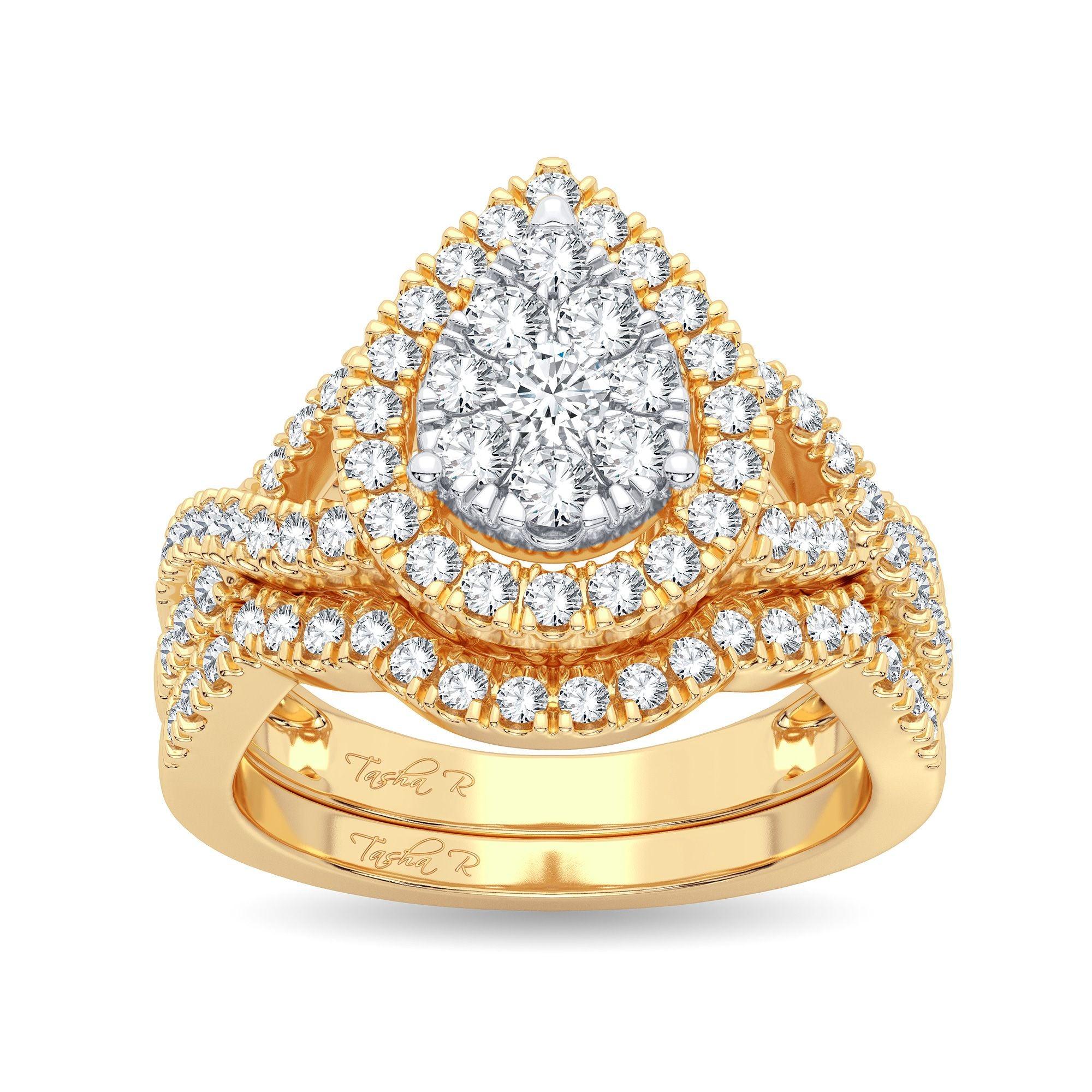 14K 1.00CT Diamond Bridal Ring - Johnny Dang & Co