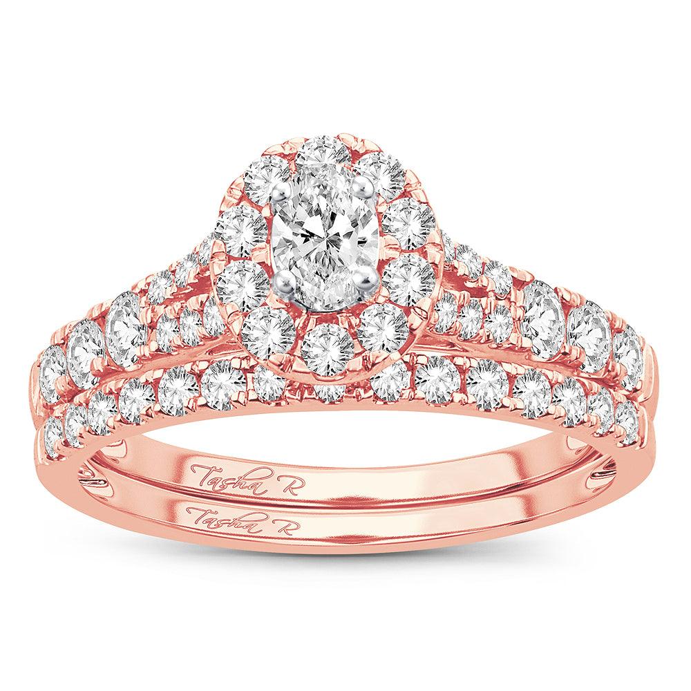 14K 1.00CT Fancy Cut Bridal Ring - Johnny Dang & Co