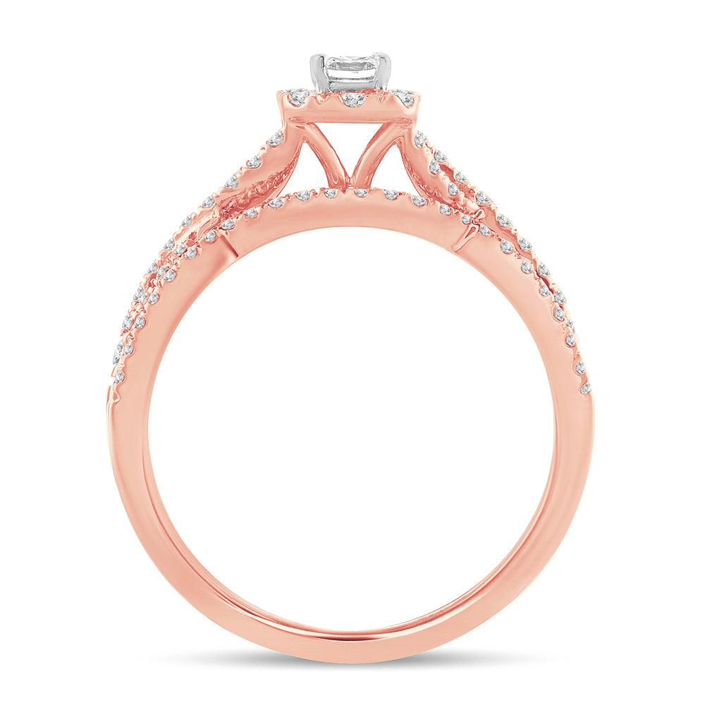 14K 0.77CT Diamond BRIDAL RING - Johnny Dang & Co