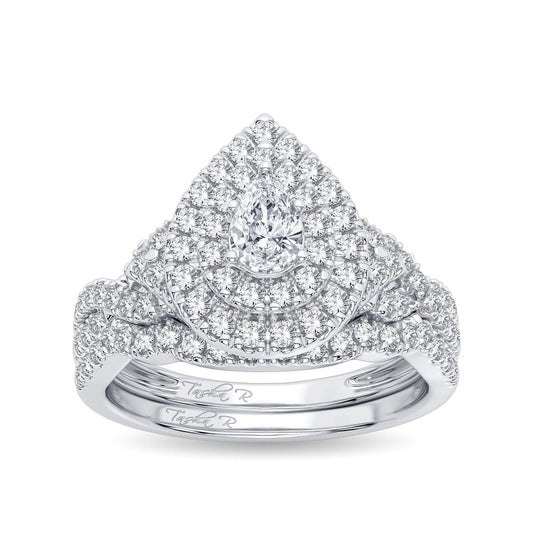14K 1.00CT Diamond Bridal Ring - Johnny Dang & Co