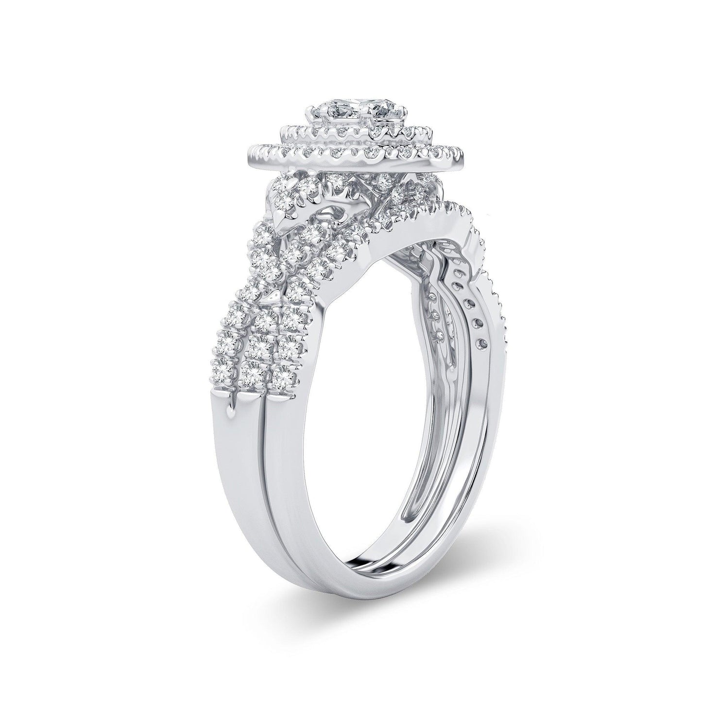 14K 1.00CT Diamond Bridal Ring - Johnny Dang & Co