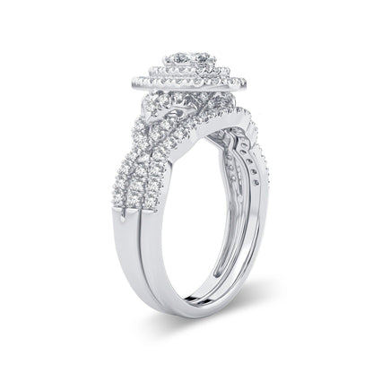14K 1.00CT Diamond Bridal Ring - Johnny Dang & Co