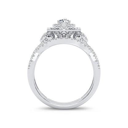 14K 1.00CT Diamond Bridal Ring - Johnny Dang & Co