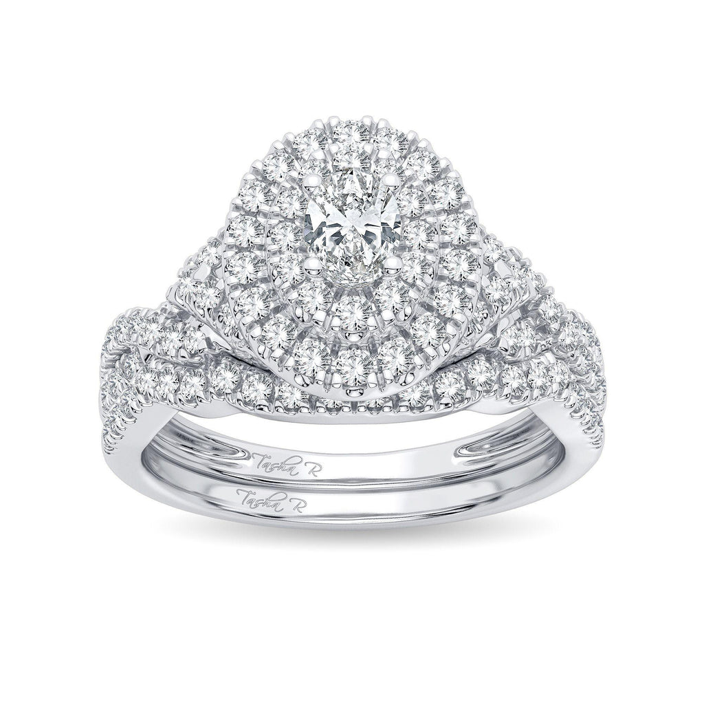14K 1.00CT Diamond Bridal Ring - Johnny Dang & Co