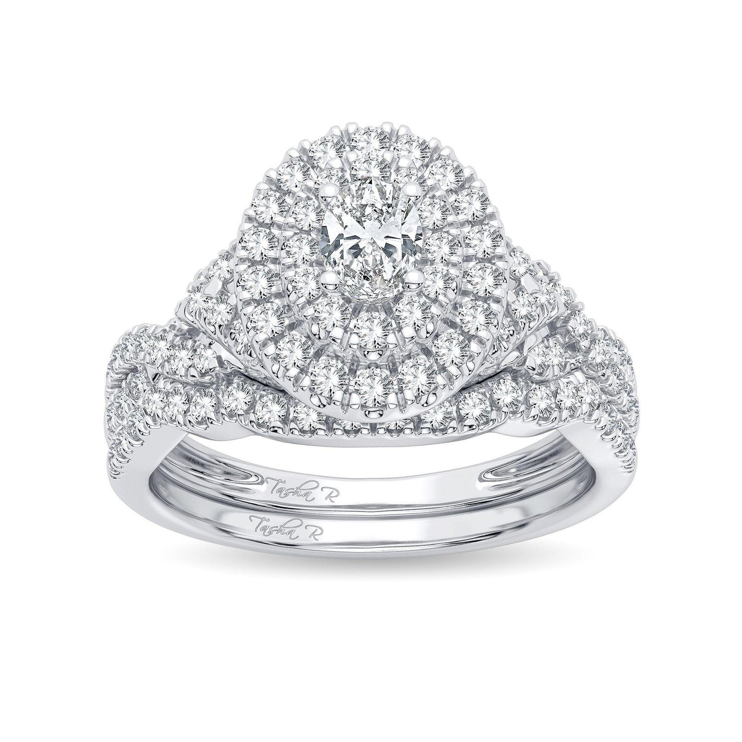 14K 1.00CT Diamond Bridal Ring - Johnny Dang & Co