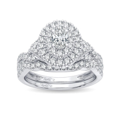 14K 1.00CT Diamond Bridal Ring - Johnny Dang & Co