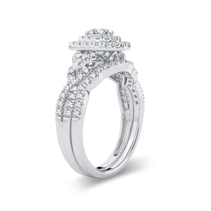 14K 1.00CT Diamond Bridal Ring - Johnny Dang & Co