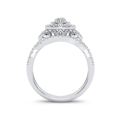 14K 1.00CT Diamond Bridal Ring - Johnny Dang & Co